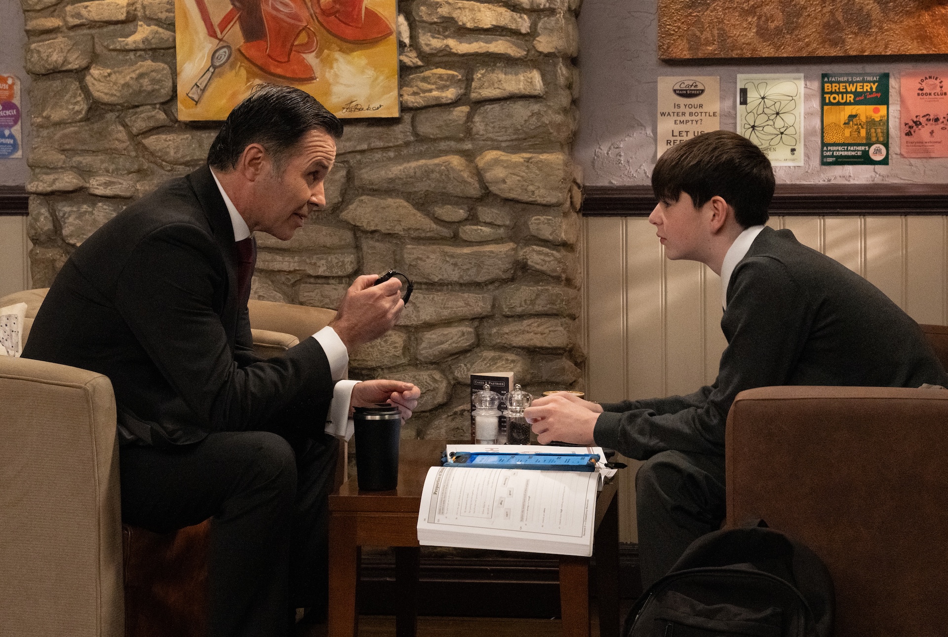 Graham gives Kyle a watch, but what will Cain say? (Credit: ITV)