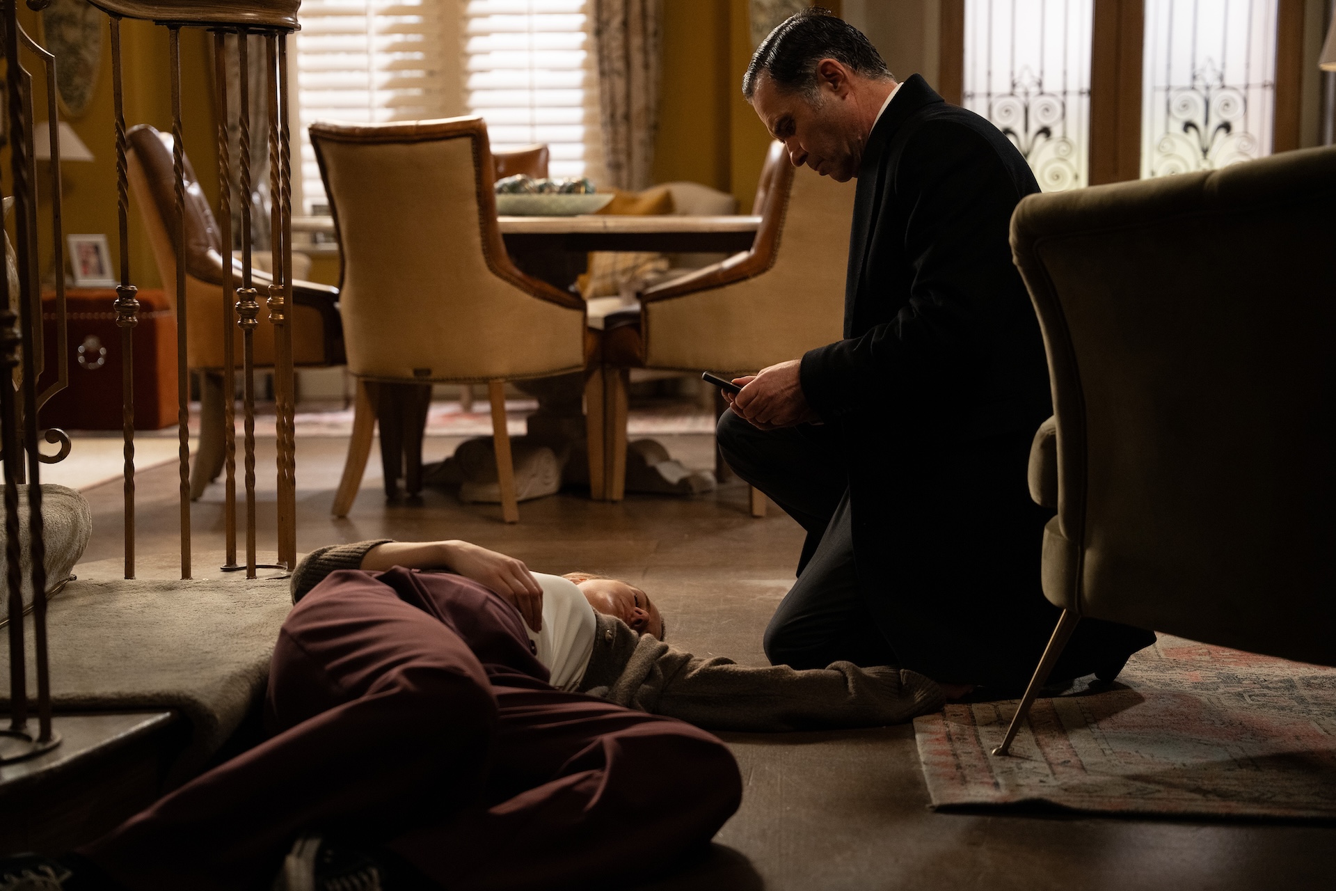 Graham is worried what Joe has done when he finds Dawn unconscious (Credit: ITV)