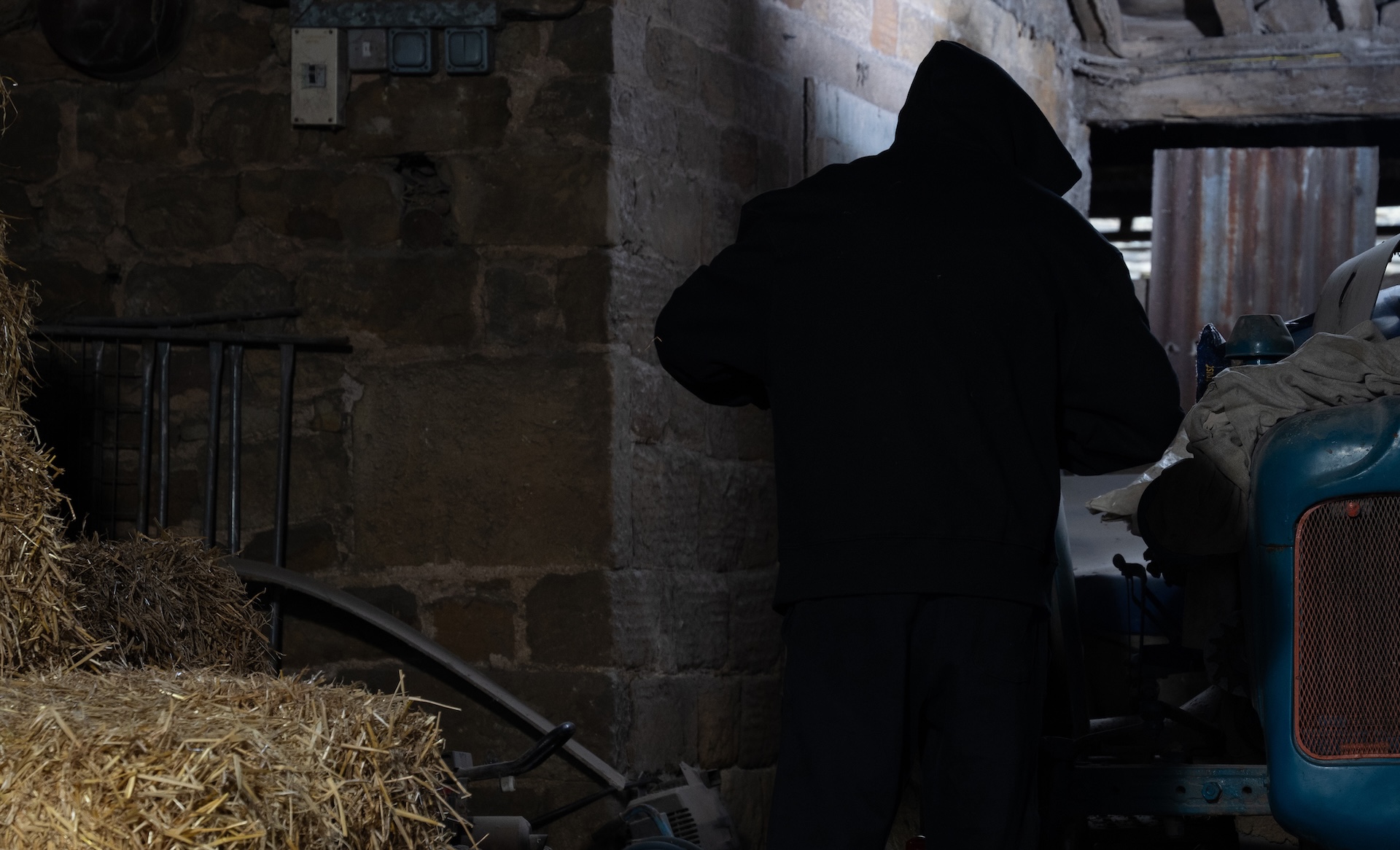 Who is the hooded figure starting the fires (Credit: ITV)
