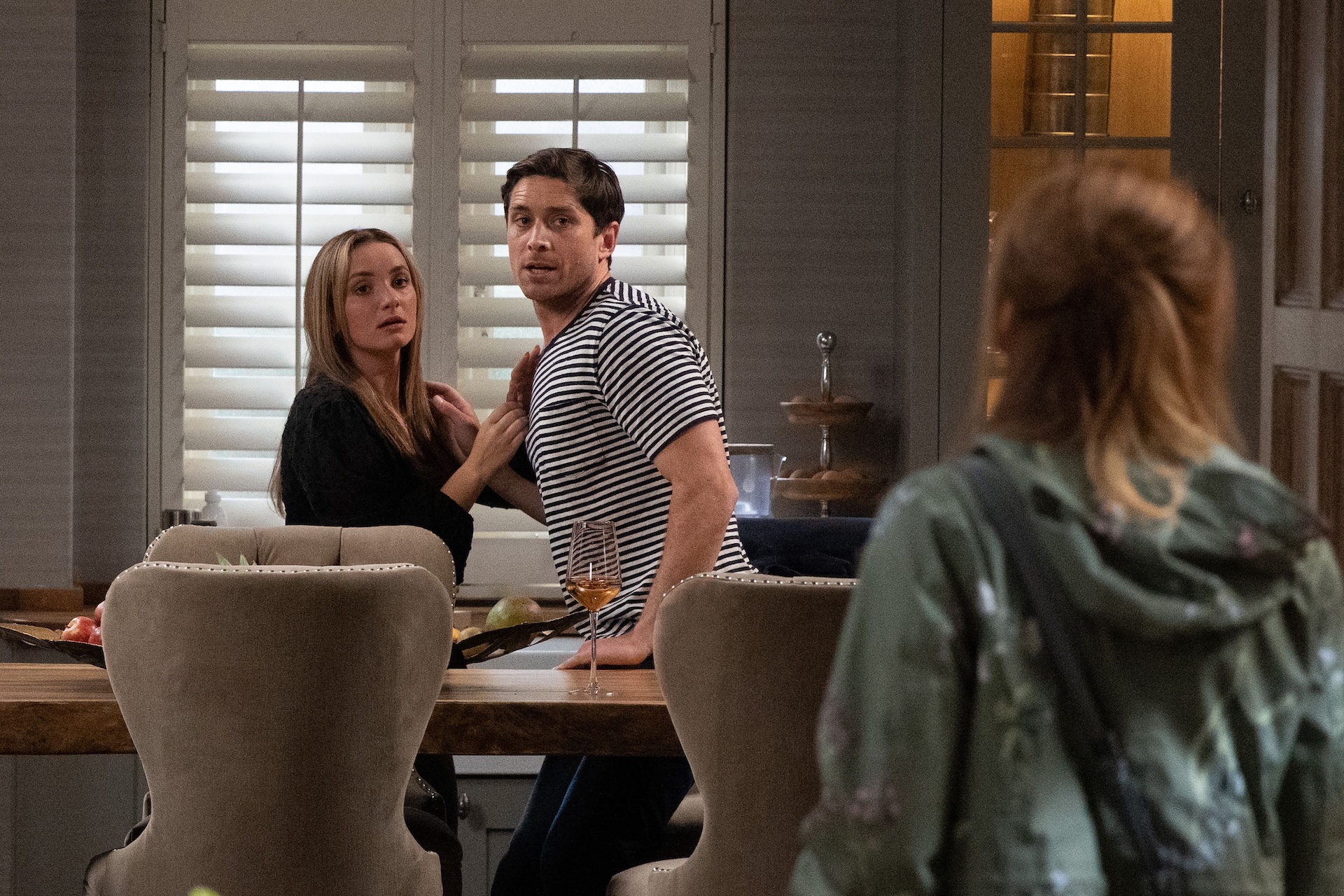 Kit came between Gabby and Laurel before, will Ross do the same? (Credit: ITV)