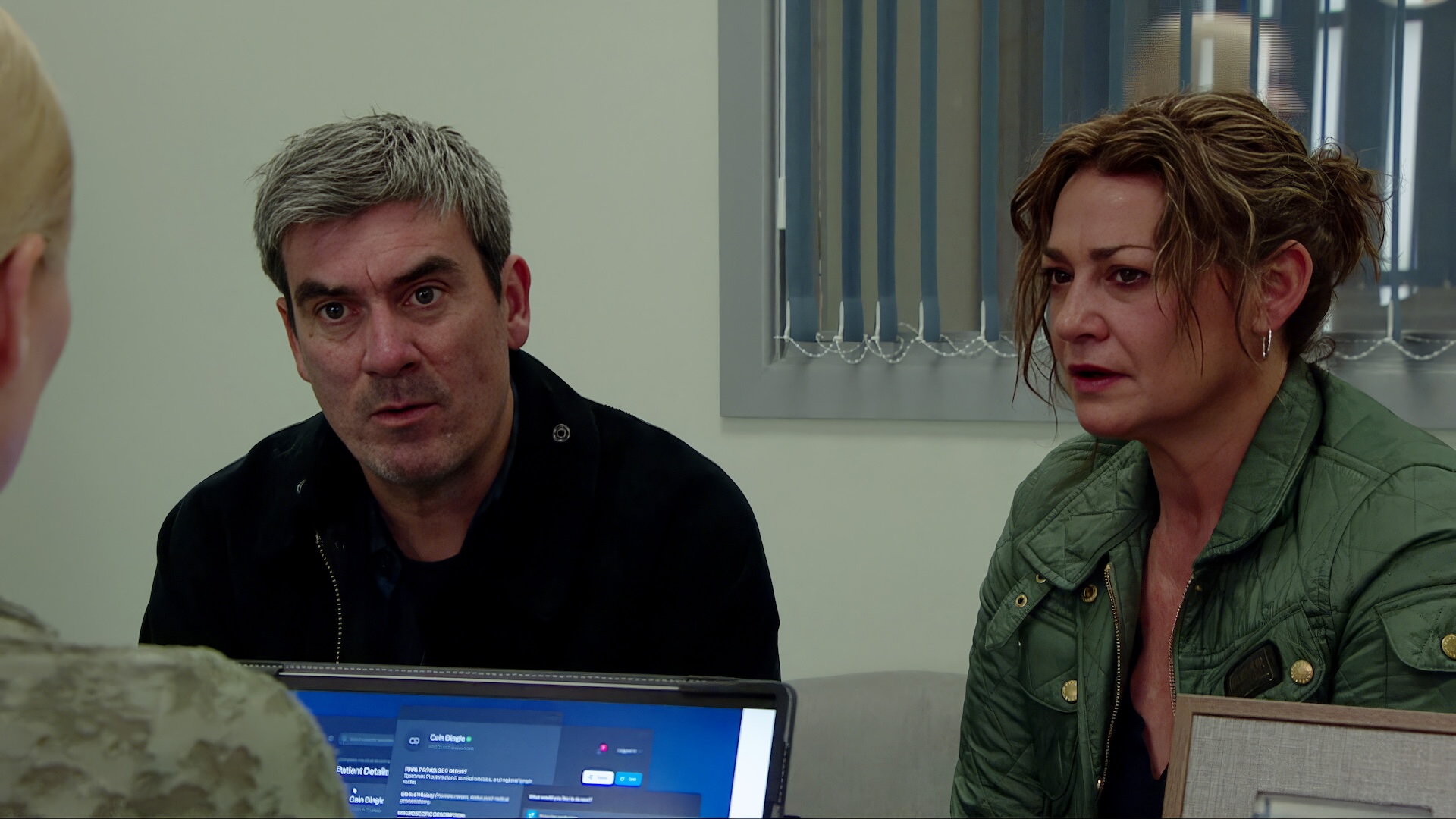 It's not good news for Cain at his cancer appointment (Credit: ITV)