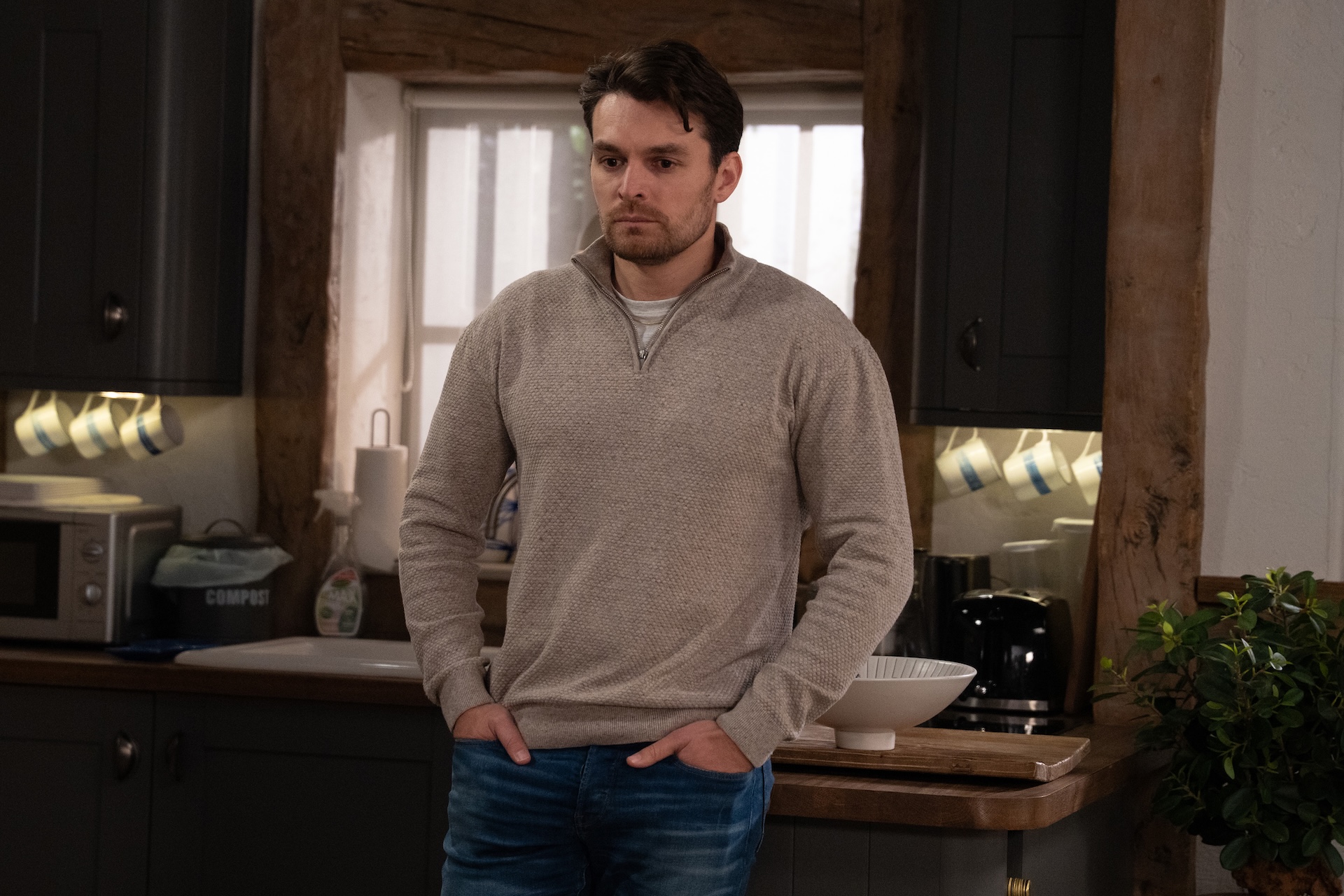 Mack is worried Charity is pushing herself (Credit: ITV)