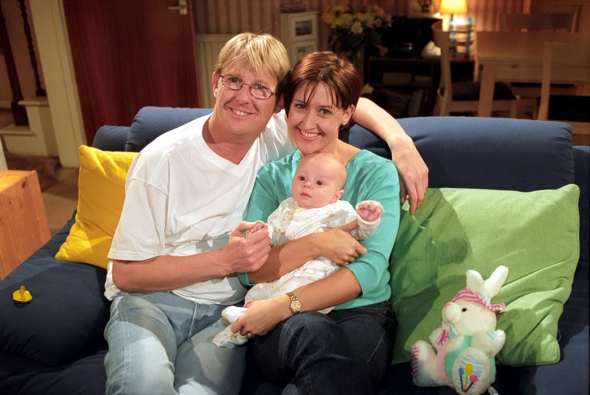 Curly and Emma in Corrie were happy with son Ben before it all fell apart (Credit: ITV/Shutterstock)
